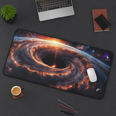 ApexMatz Cosmic Vortex Gaming Deskmat - Large Black Hole Galaxy Mouse Pad