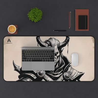 ApexMatz Eldritch Regent Gaming Deskmat - Large Black & White Dark Fantasy Mouse Pad