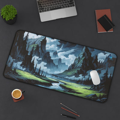 ApexMatz Valley of Shadow Gaming Deskmat - Large Fantasy Mountain Valley Mouse Pad