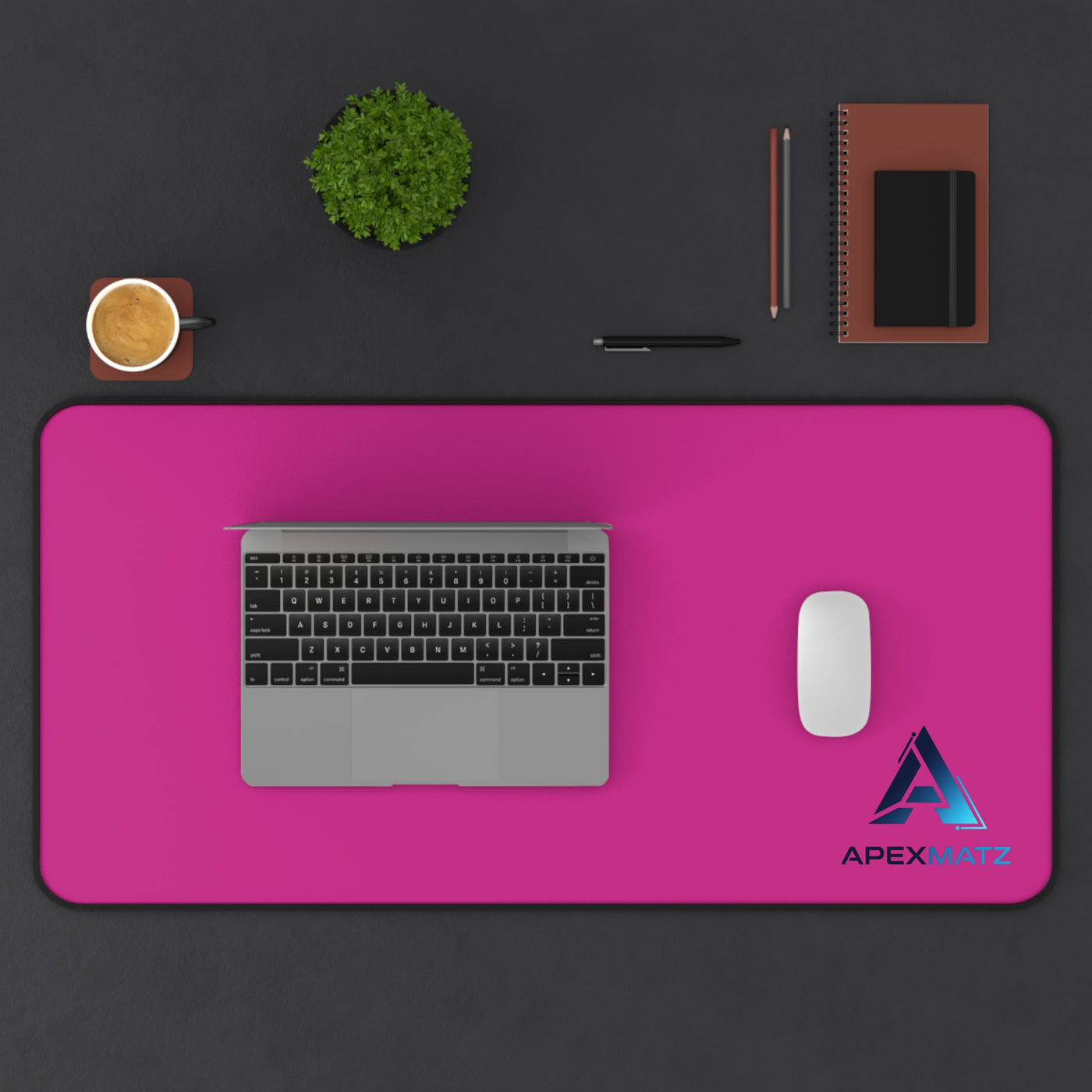 ApexMatz Pro Series Rose Pink Gaming Deskmat - Extra Large Minimalist Performance Mouse Pad