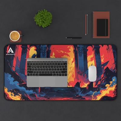 ApexMatz Fiery Dominion Gaming Deskmat - Large Fiery Hellscape Mouse Pad