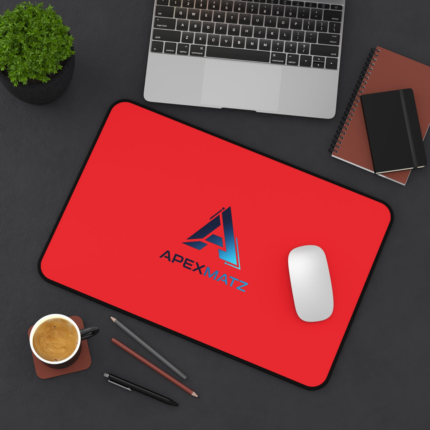 ApexMatz Pro Series Red Gaming Deskmat - Minimalist Performance Mouse Pad