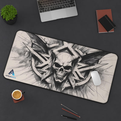 ApexMatz Sentinel Skull Gaming Deskmat - Large Gothic Fantasy Mouse Pad