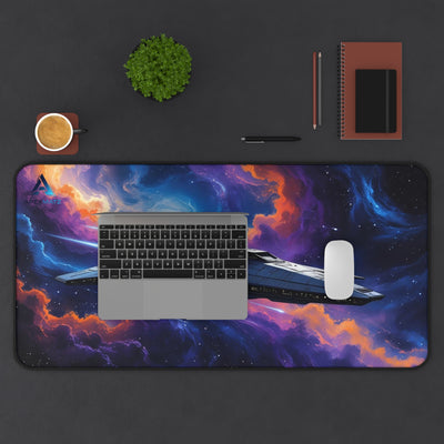 ApexMatz Galactic Starship Gaming Deskmat - Large Sci-Fi Space Mouse Pad