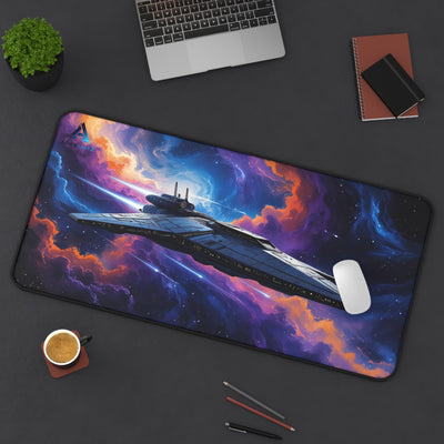 ApexMatz Galactic Starship Gaming Deskmat - Large Sci-Fi Space Mouse Pad