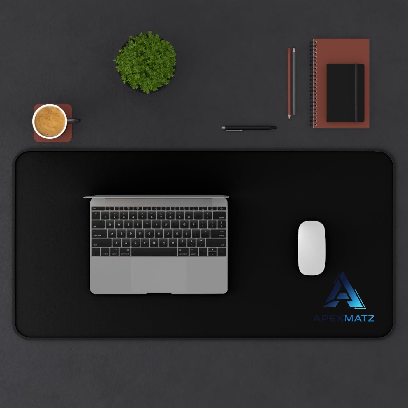 ApexMatz Pro Series Black Gaming Deskmat - Extra Large Minimalist Performance Mouse Pad