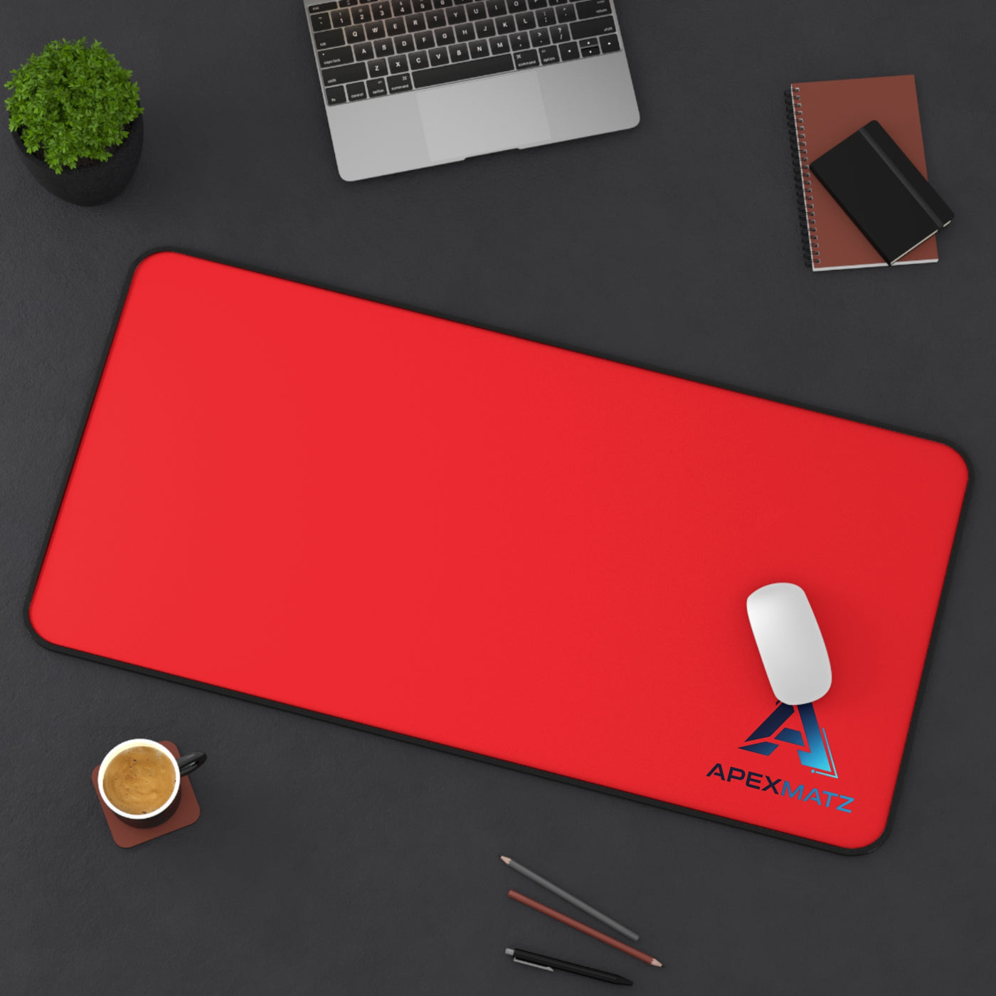 ApexMatz Pro Series Red Gaming Deskmat - Extra Large Minimalist Performance Mouse Pad