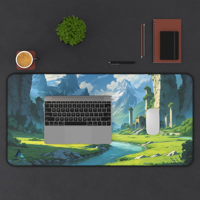 ApexMatz Whispering Peaks Gaming Deskmat - Large Fantasy Landscape & River Mouse Pad