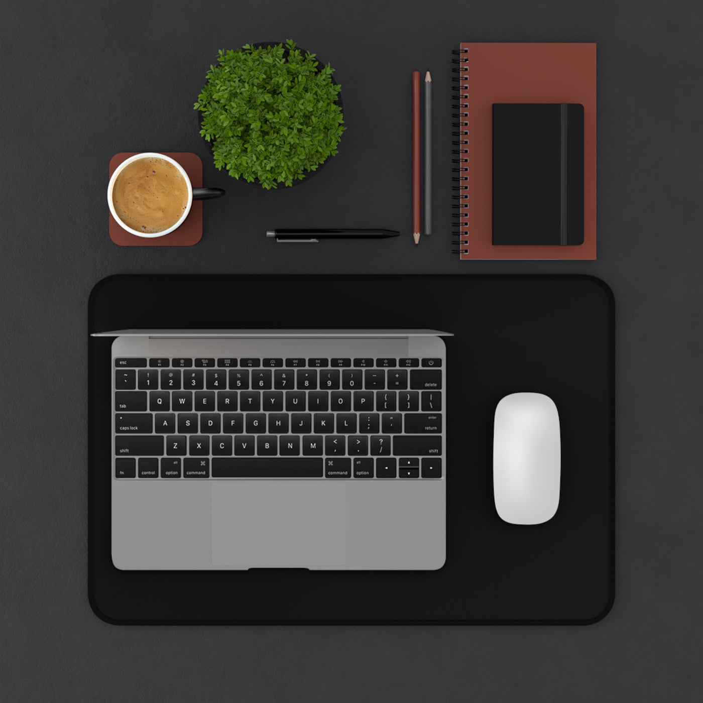 ApexMatz Pro Series Black Gaming Deskmat - Large Minimalist Performance Mouse Pad
