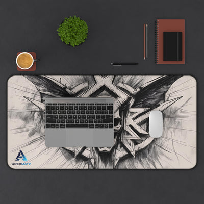ApexMatz Sentinel Skull Gaming Deskmat - Large Gothic Fantasy Mouse Pad