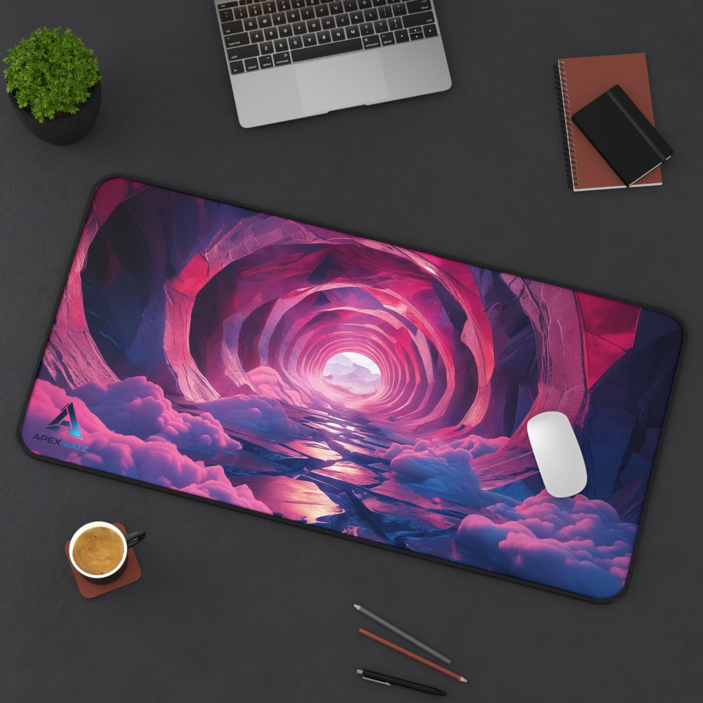ApexMatz Ethereal Gateway Gaming Deskmat - Large Mystical Cave Path Mouse Pad