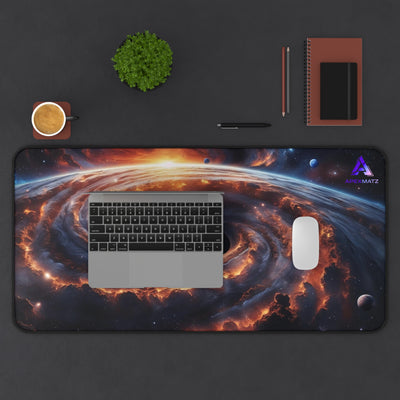 ApexMatz Cosmic Vortex Gaming Deskmat - Large Black Hole Galaxy Mouse Pad
