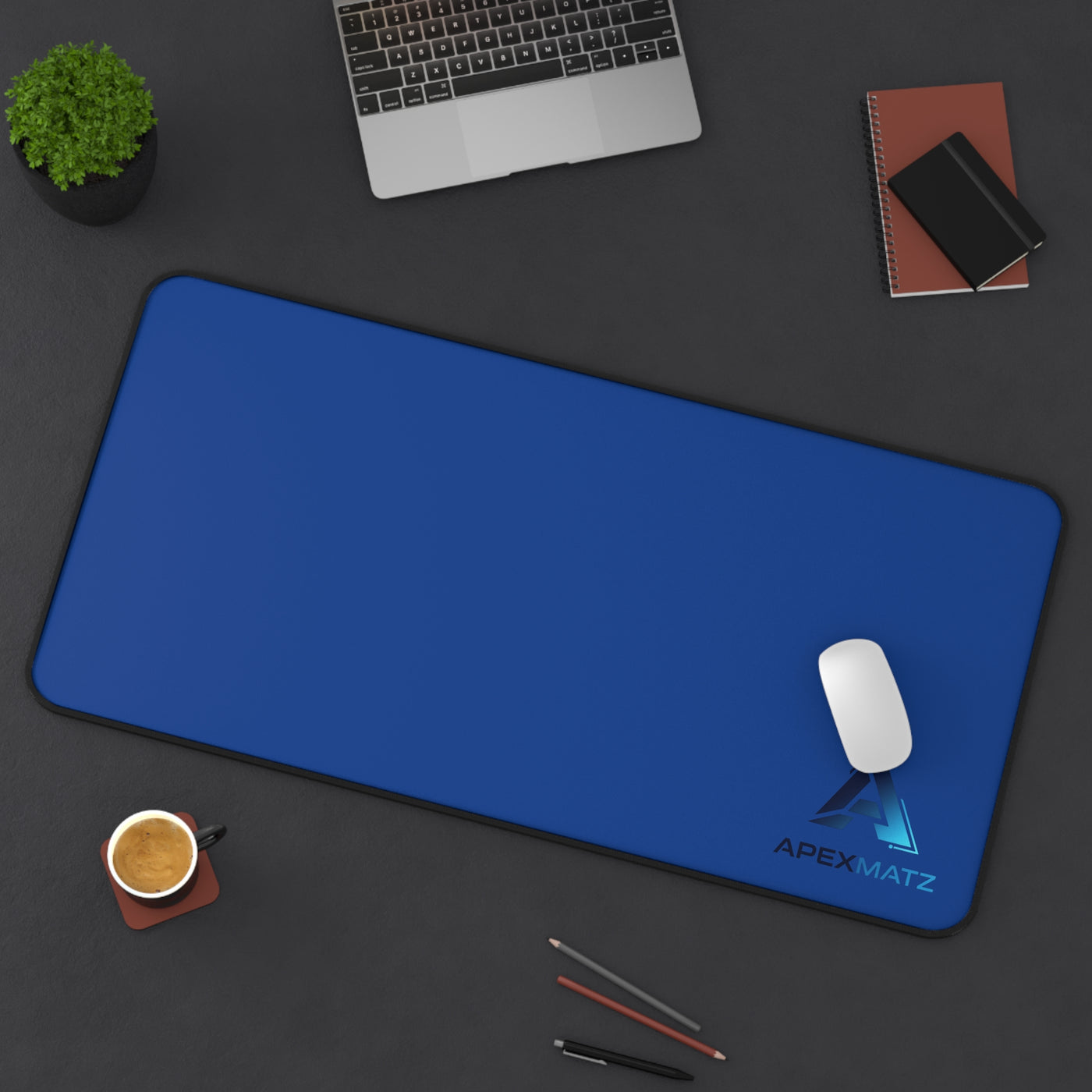ApexMatz Pro Series Cobalt Blue Gaming Deskmat - Extra Large Minimalist Performance Mouse Pad