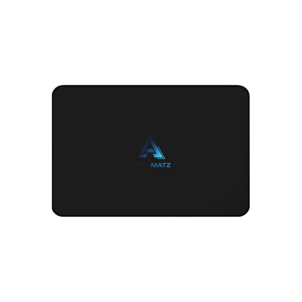 ApexMatz Pro Series Black Gaming Deskmat - Large Minimalist Performance Mouse Pad