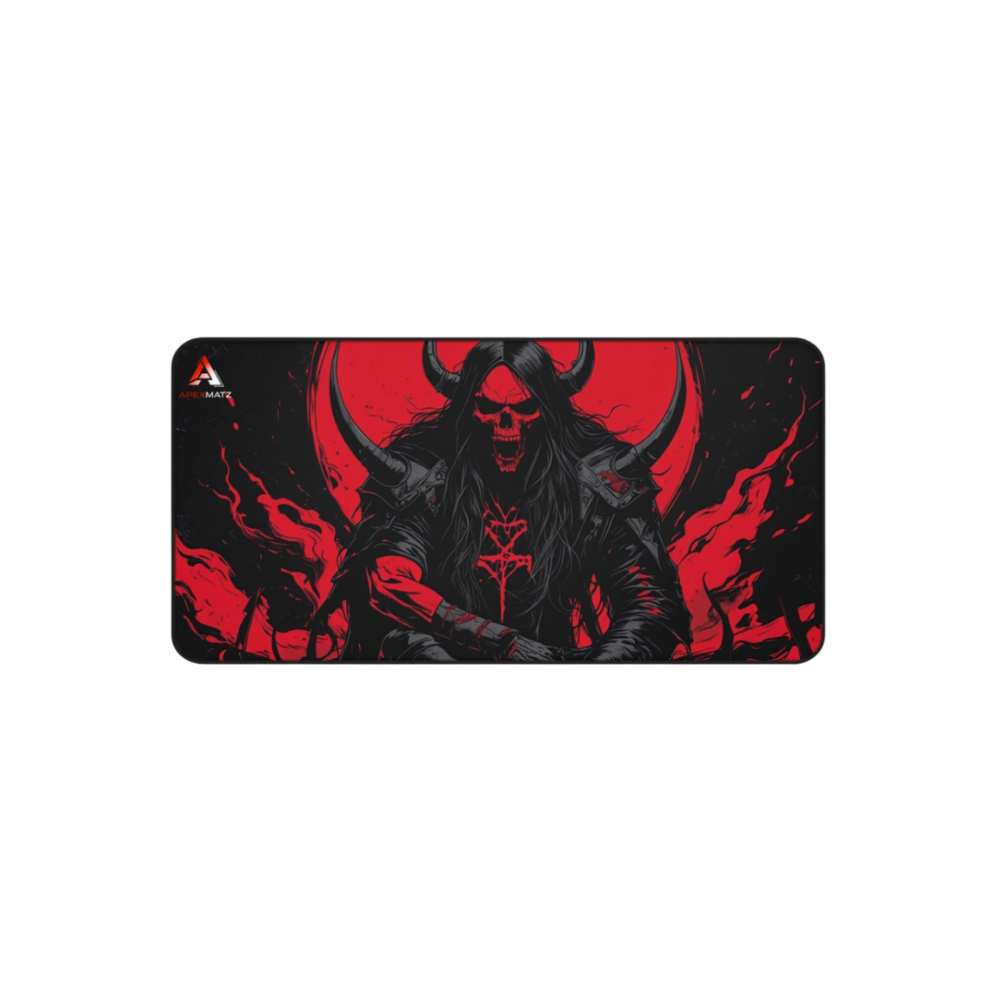 ApexMatz Infernal Sovereign Gaming Deskmat - Large Red & Black Demon Skull Mouse Pad