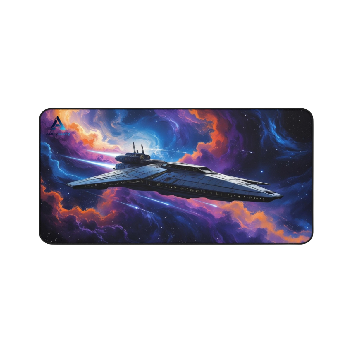 ApexMatz Galactic Starship Gaming Deskmat - Large Sci-Fi Space Mouse Pad