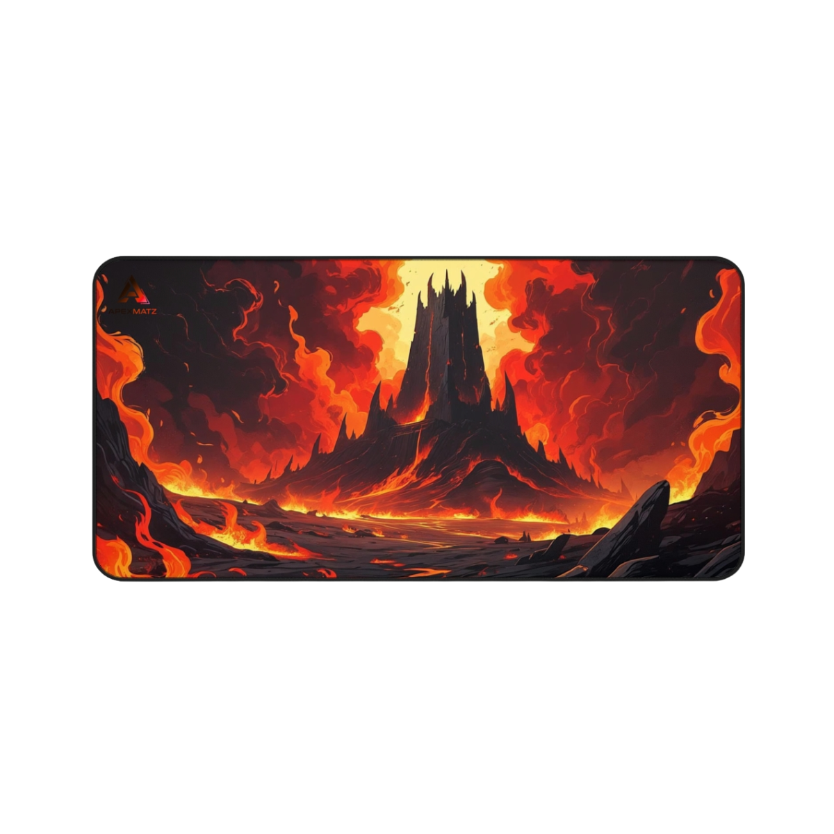 ApexMatz Infernal Realm Gaming Deskmat - Large Lava Landscape Mouse Pad