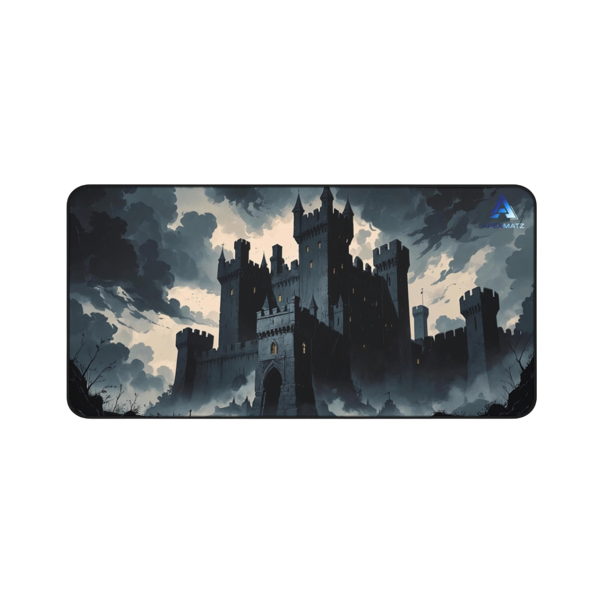 ApexMatz Shadowfell Keep Gaming Deskmat - Large Gothic Fortress Fantasy Mouse Pad